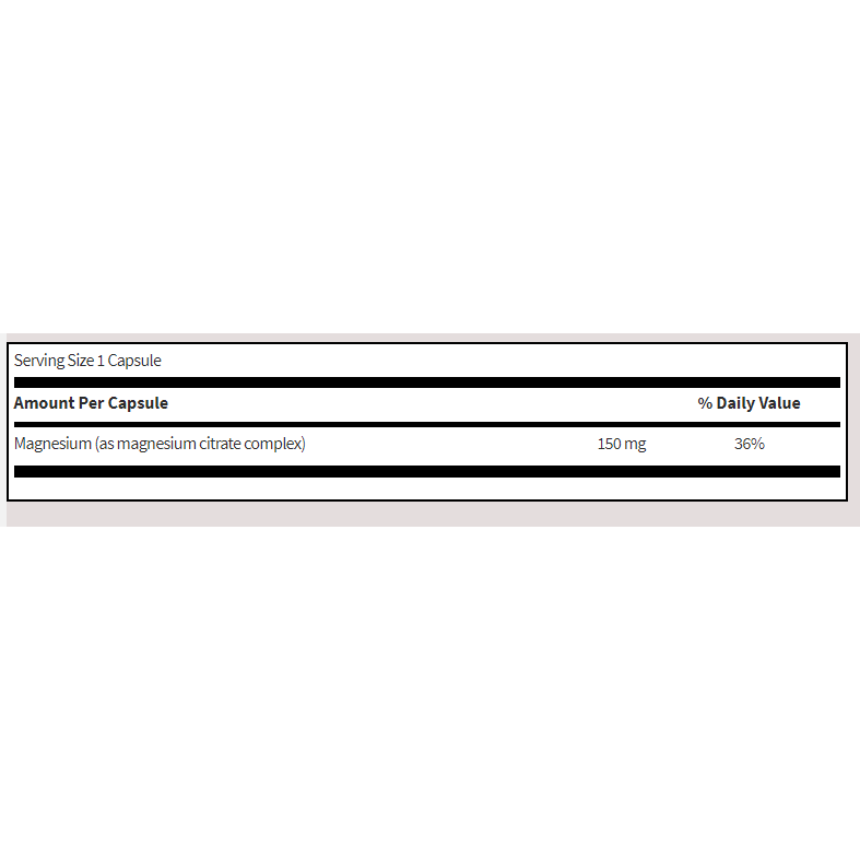Magnesium Citrate - 90 Capsules
