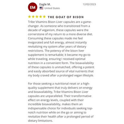 100% Grass-Fed Bison Liver (with Heart Added)