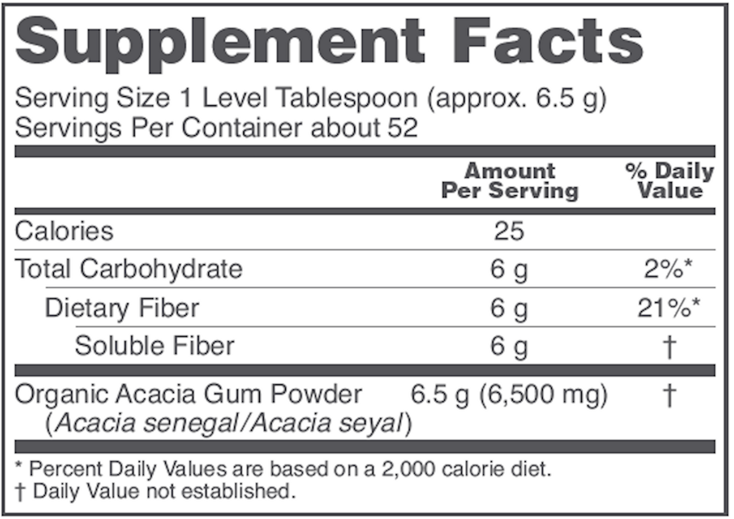 Acacia Fiber Powder Organic 12 oz