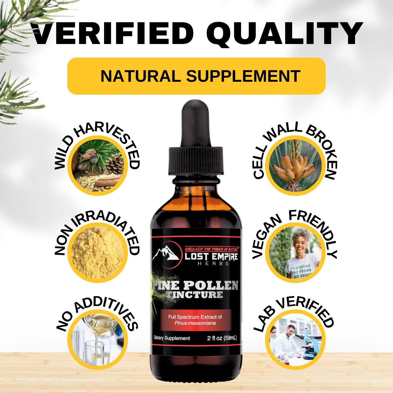Pine Pollen Tincture (4 fl oz)