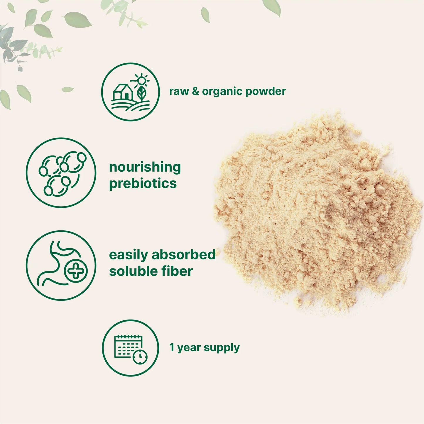 Organic Acacia Senegal Fiber Powder