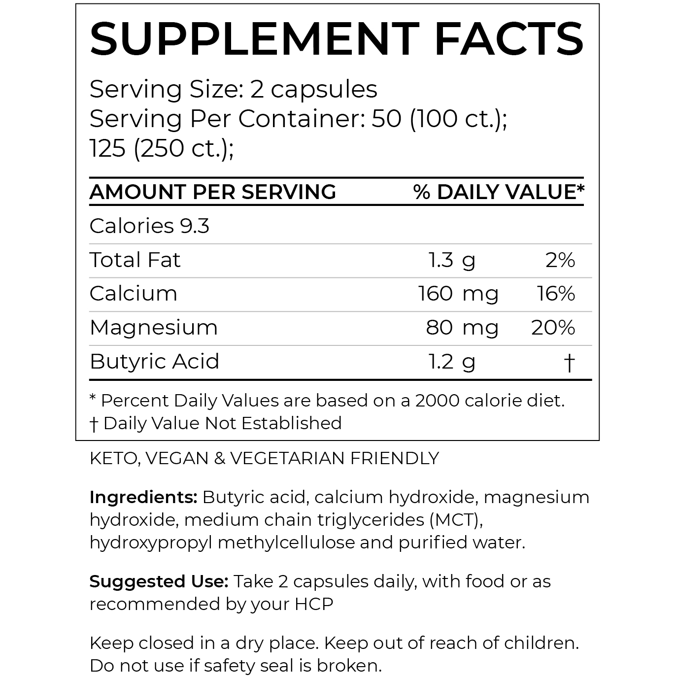 Butyrate (Calcium/Magnesium)