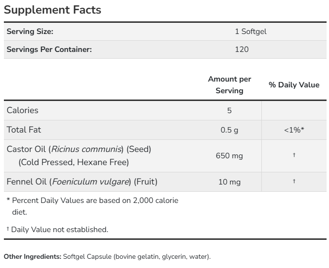 Castor Oil Softgels