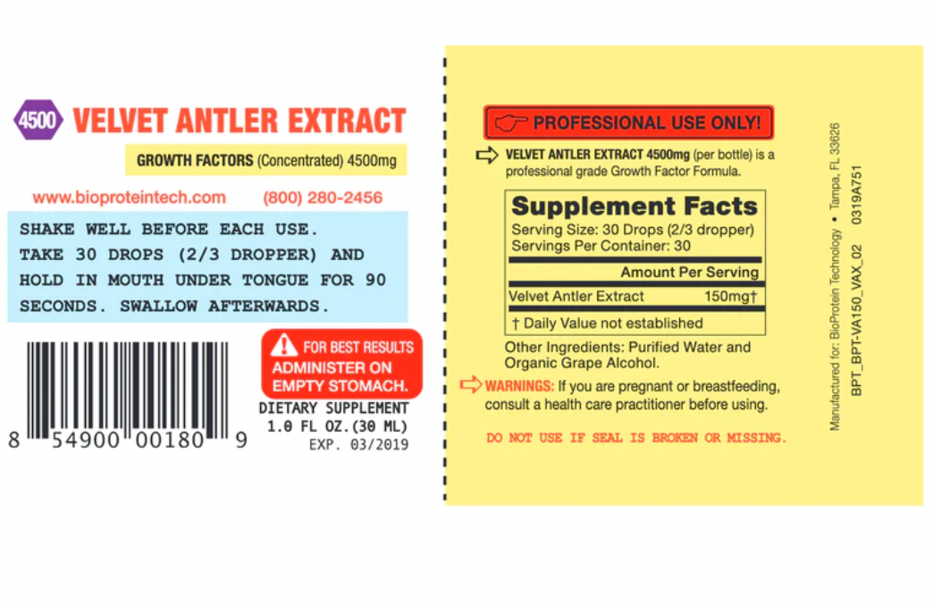 Velvet Antler Extract (VAE) 4500 - 1 fl oz