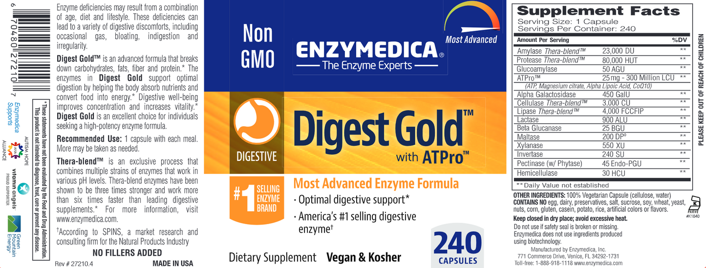 Digest Gold™ 240 Capsules