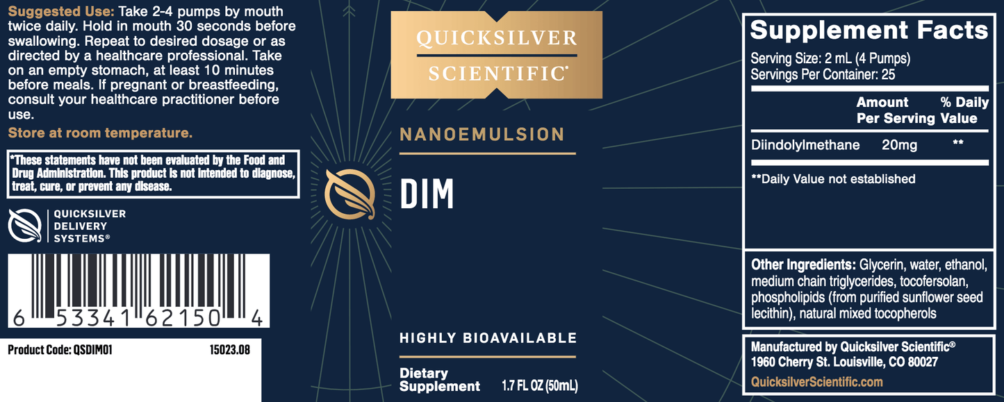 QuickSilver Scientifici DIM: Nanoemulsified