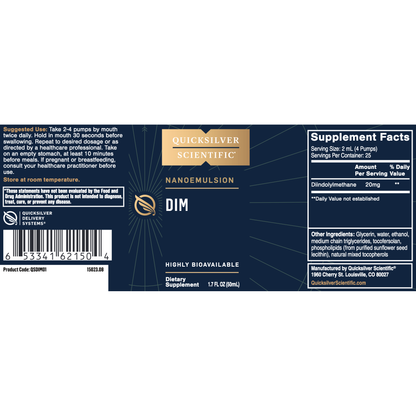 QuickSilver Scientifici DIM: Nanoemulsified