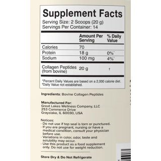 Great Lakes COLLAGEN PEPTIDES 10oz Unflavored